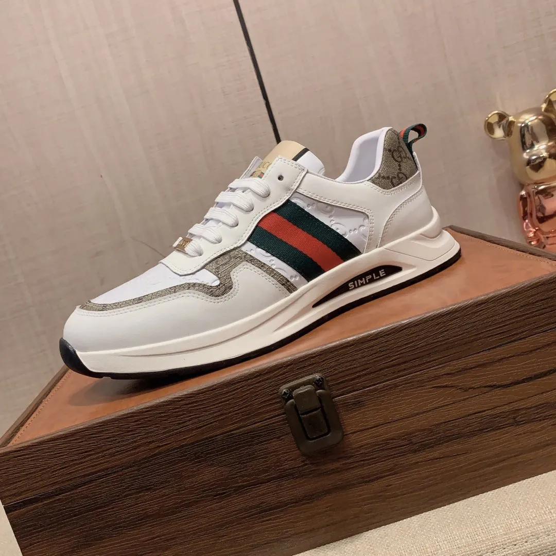Men's Men's Shoes💰420💰💰🎩🎩[Lightning][Lightning] "Gucci*" The latest and most popular casual sports shoes, top brand [seduce] luxury~purchase, top~quality. [Strong] The upper is made of imported breathable cowhide with material ➕ breathable sheepskin feet (•) and fine workmanship. The original stylish and stylish soft rubber wear-resistant and non-slip outsole is light and comfortable on the feet. The real thing looks better when photographed in real life. 122: code: 38-44, can be customized to 45, 2️⃣ colors available